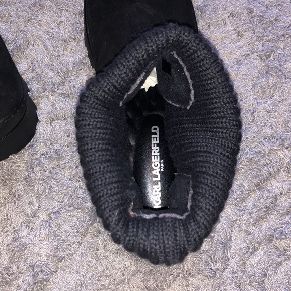 Karl Lagerfeld Paris - Wool Knit Sued Chelsea Boot - Picture 4 of 14